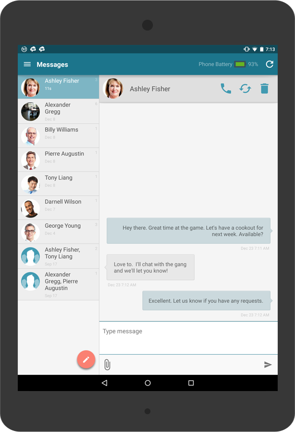 best free text messaging app for android tablet